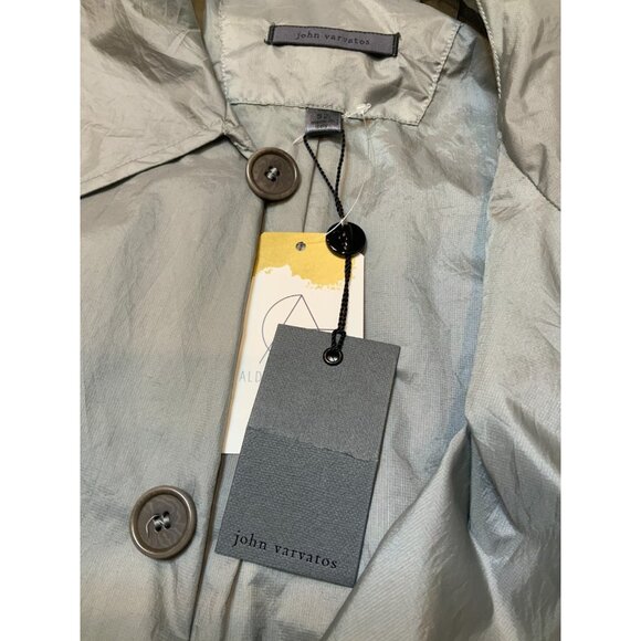 John Varvatos Men's Gray Nylon Griffin Trench Coat, Size 52, NWT! $1,295 - Picture 5 of 11